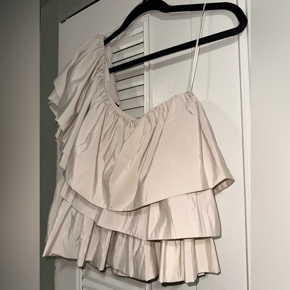 Endless Rose Women’s Ruffle Side Zip One Shoulder Blouse Size M - Picture 6 of 9